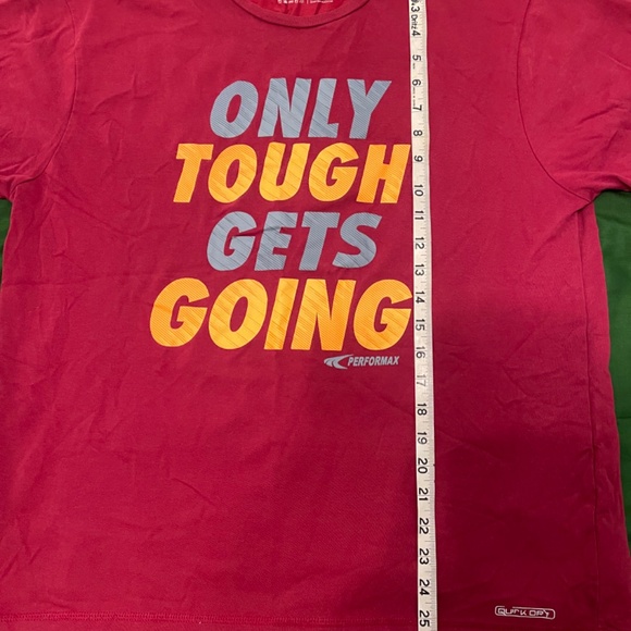 Performax Men's Red Quick Dry T-Shirt - "Only Tough Gets Going" Graphic - Size X - Picture 4 of 4